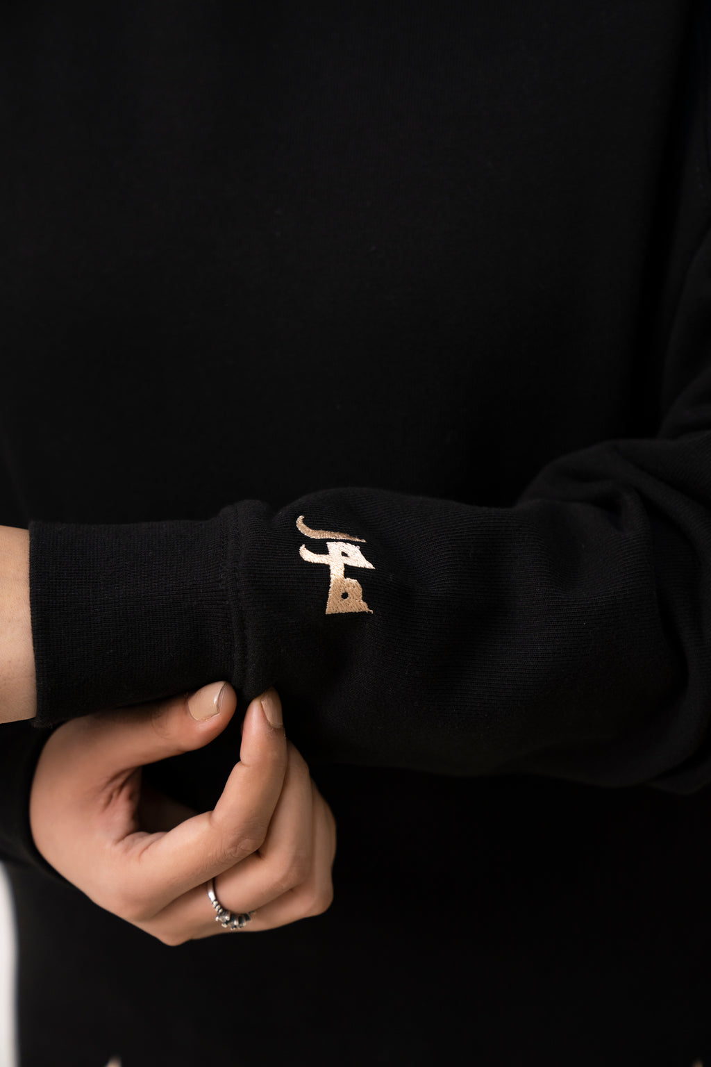 Black Caligraphic Hoodie