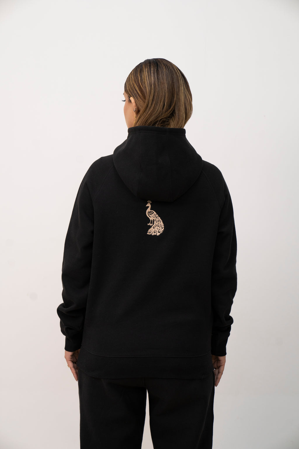 Black Caligraphic Hoodie