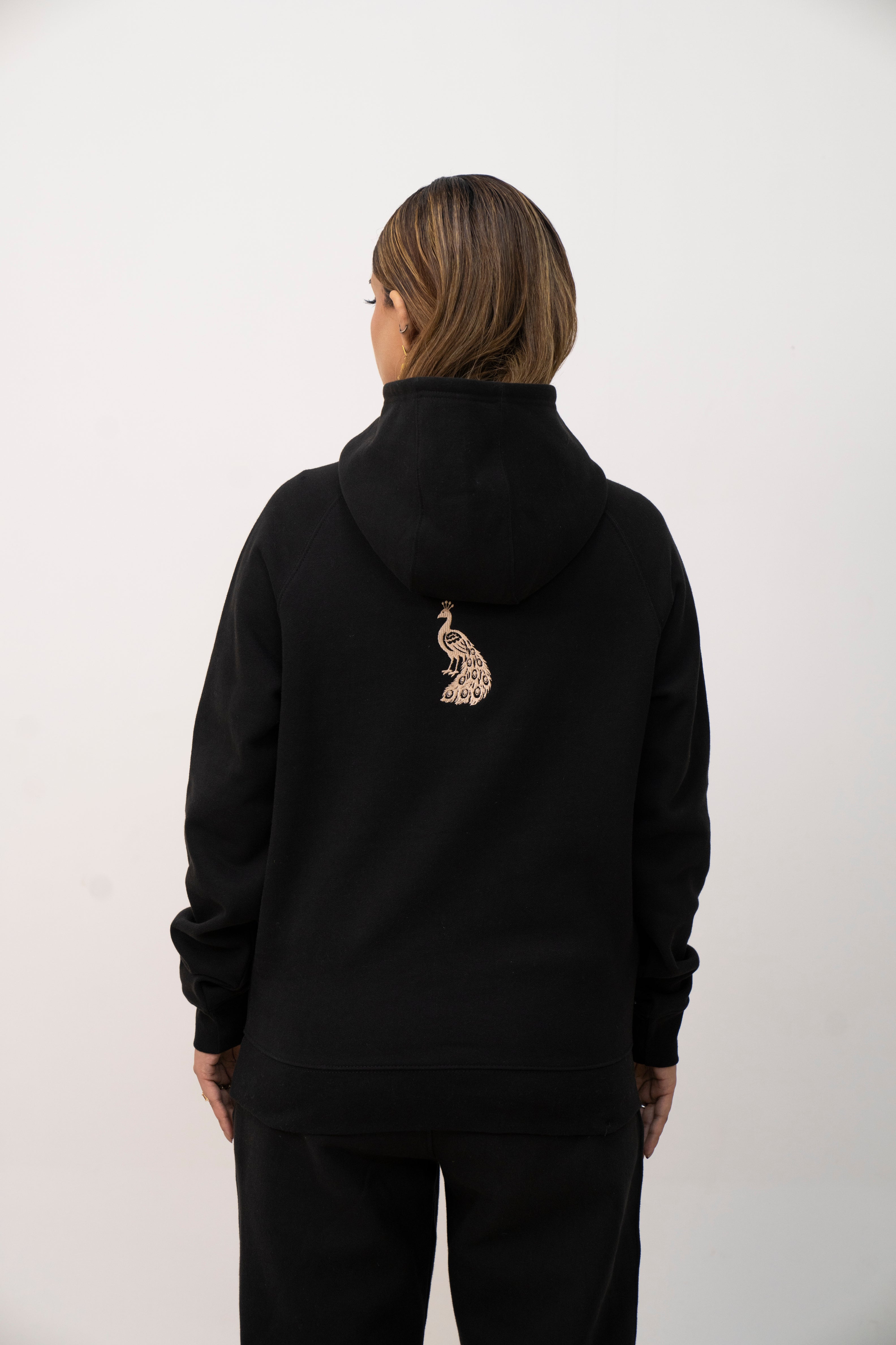 Black Caligraphic Hoodie