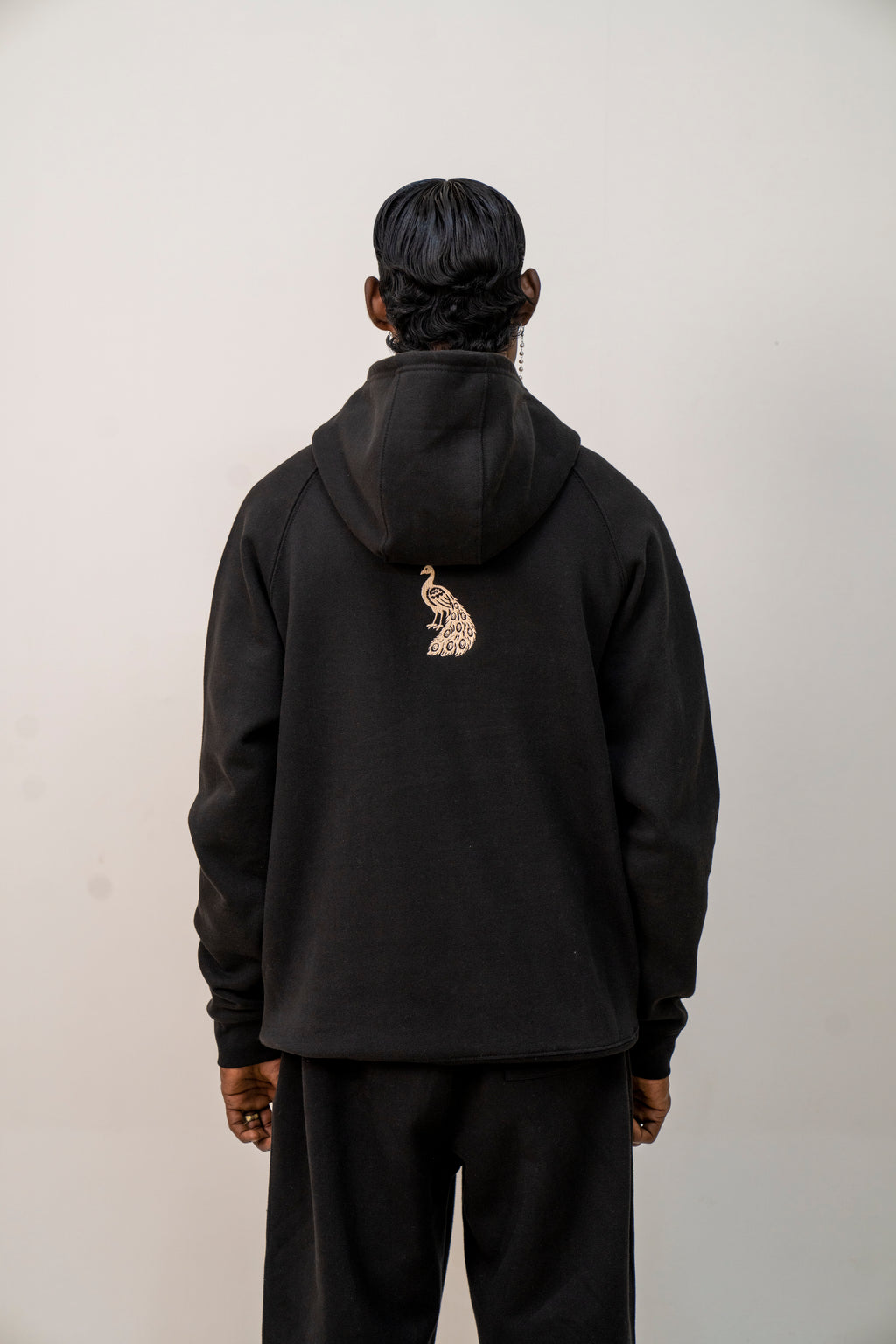Black Caligraphic Hoodie