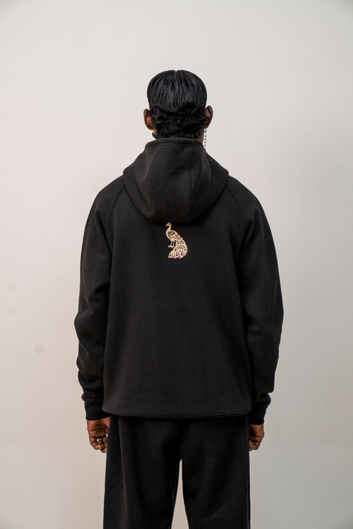 Black Caligraphic Hoodie