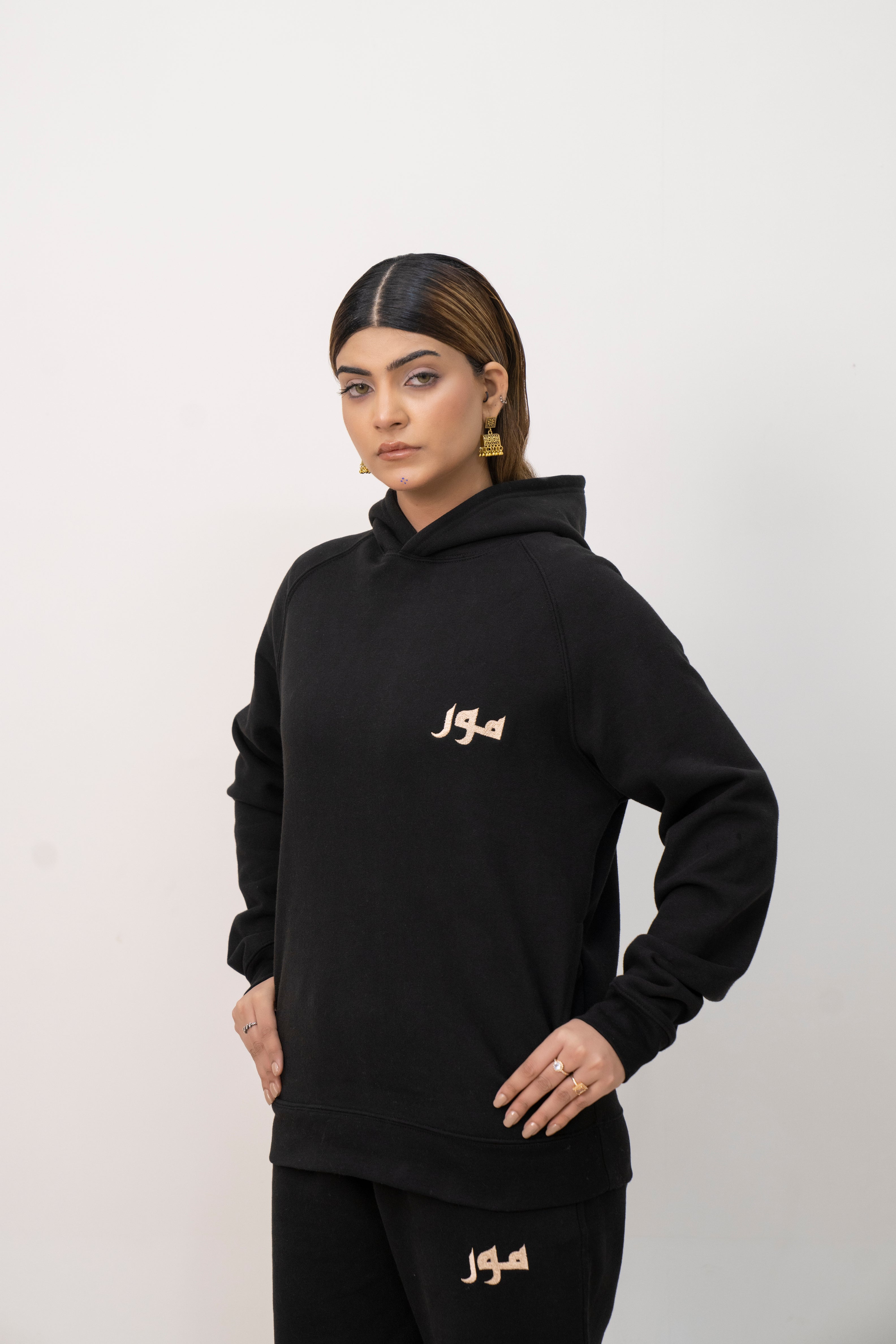 Black Multigraphic Hoodie