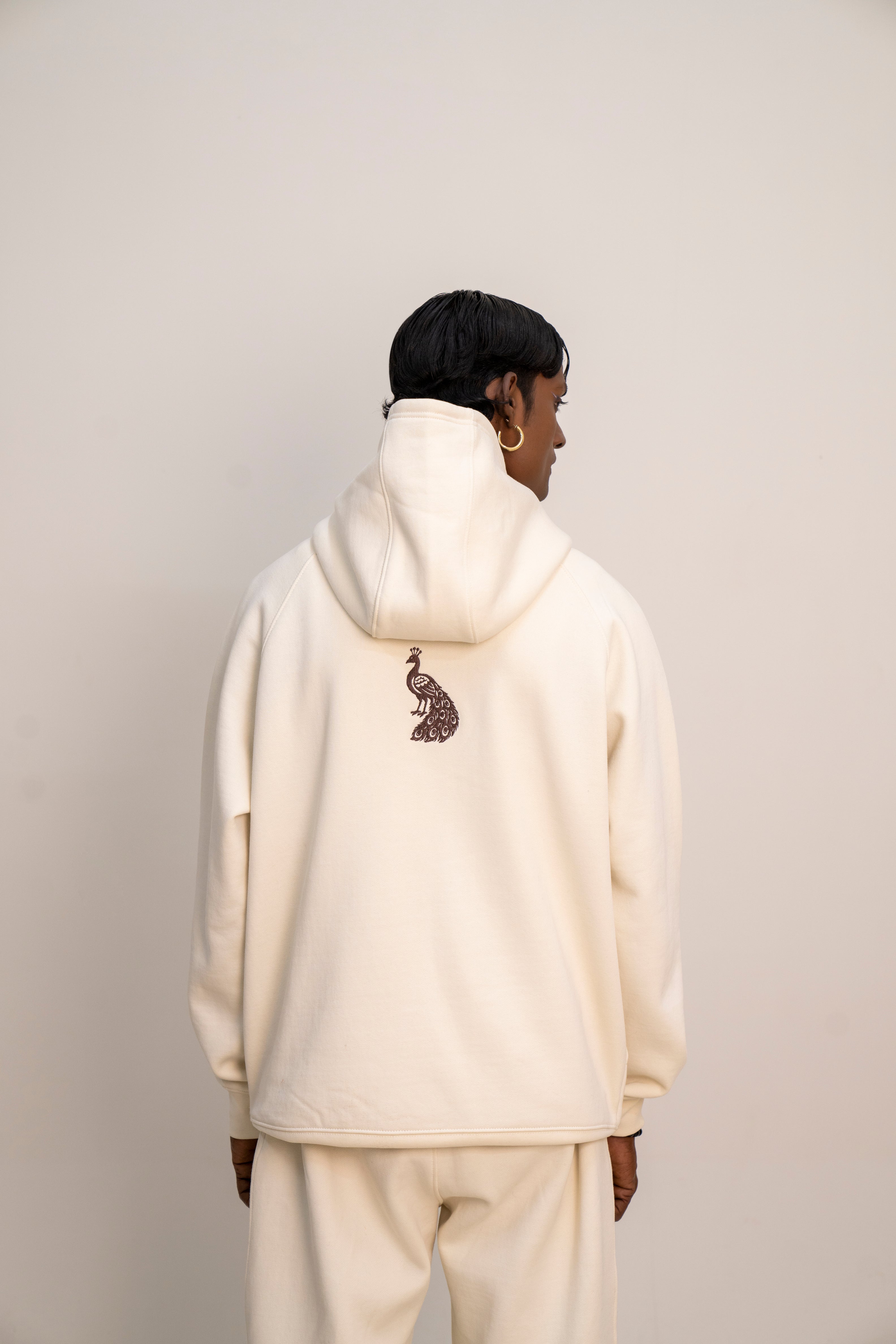 Ivory Cligraphic Hoodie
