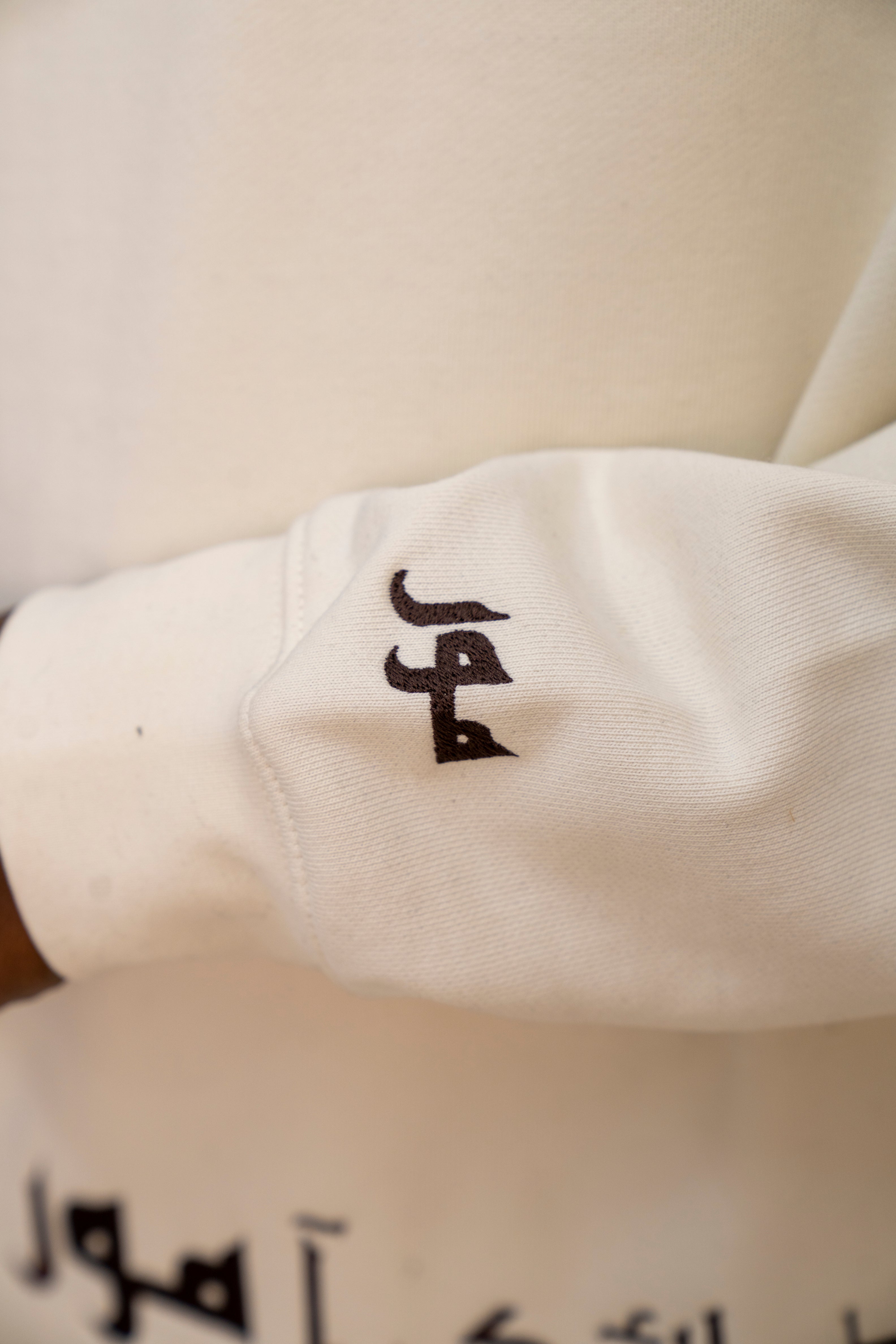 Ivory Cligraphic Hoodie