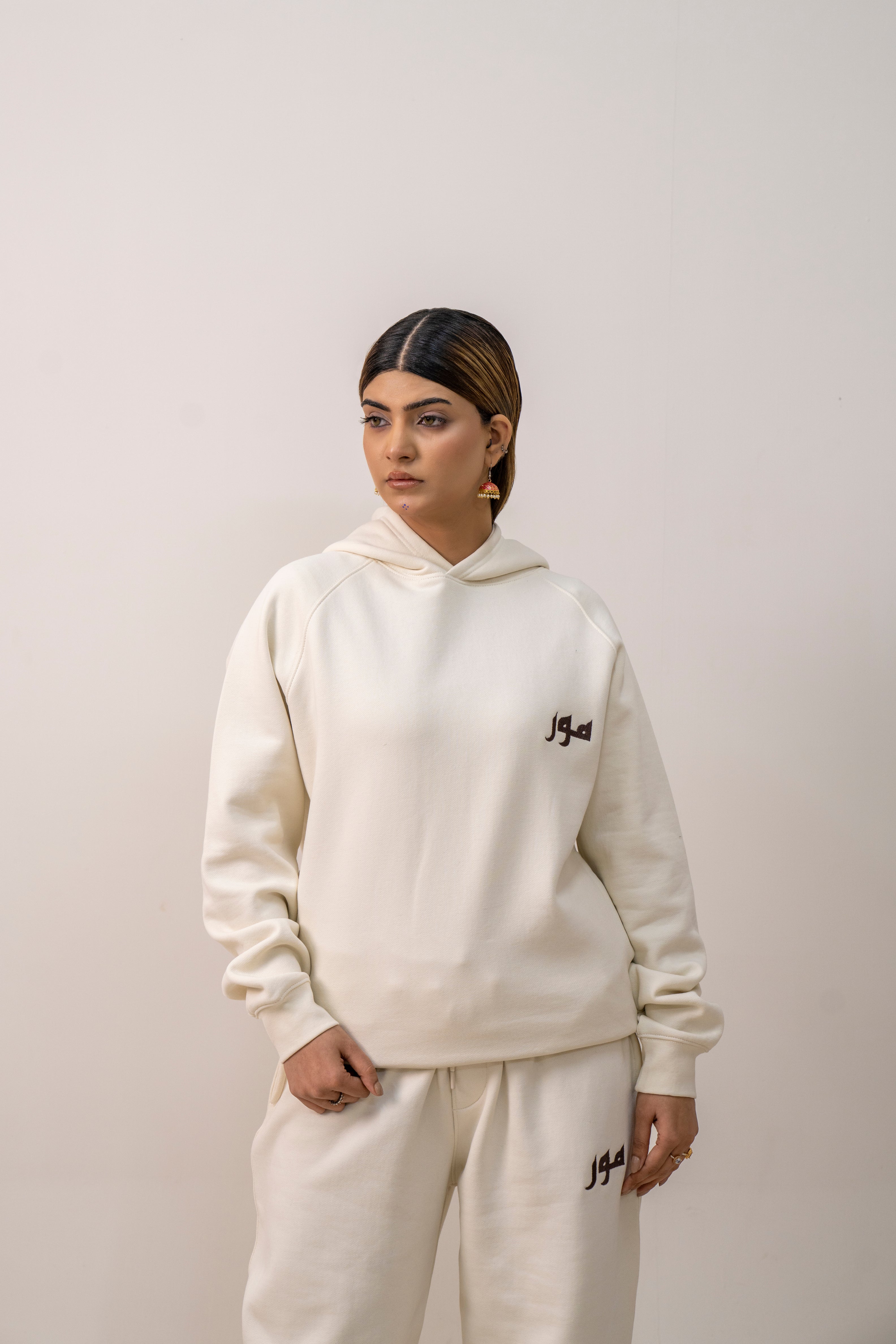 Ivory Multigraphic Hoodie