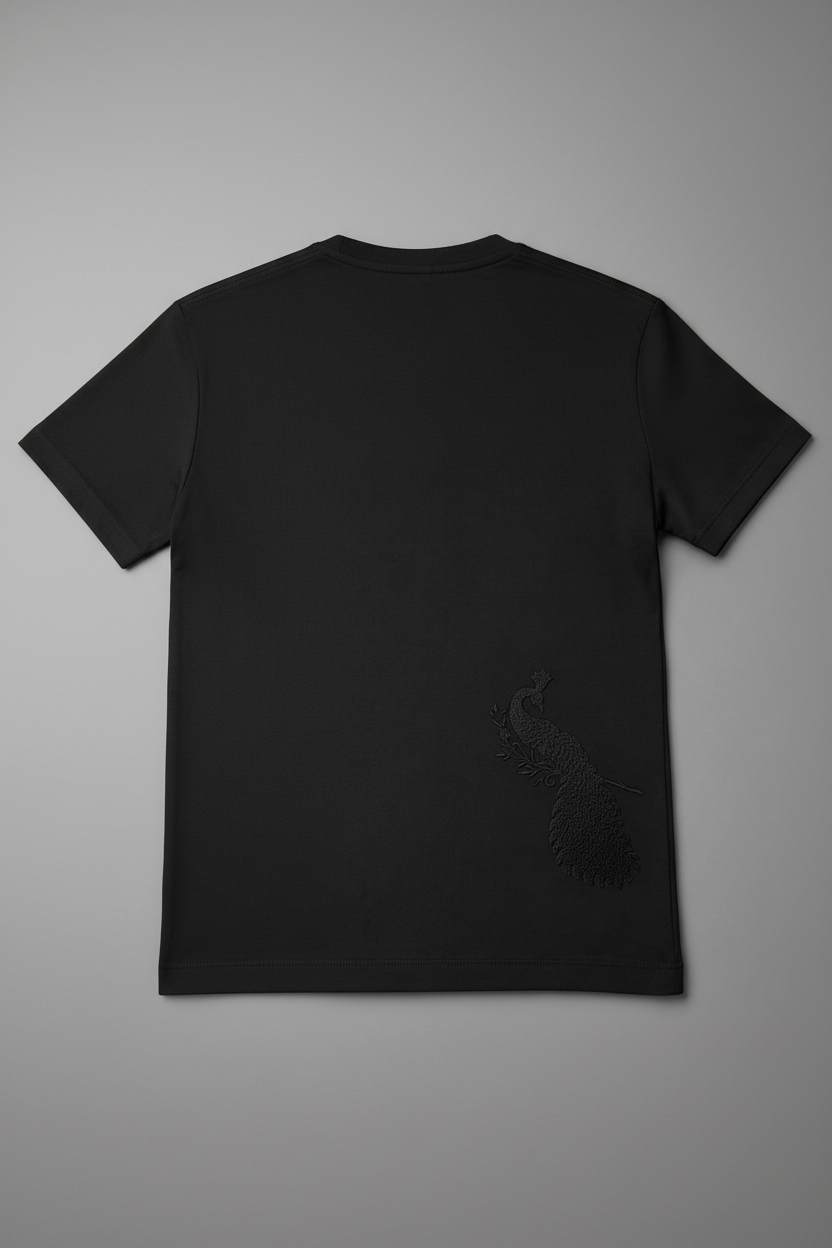 Black T-Shirt Back View