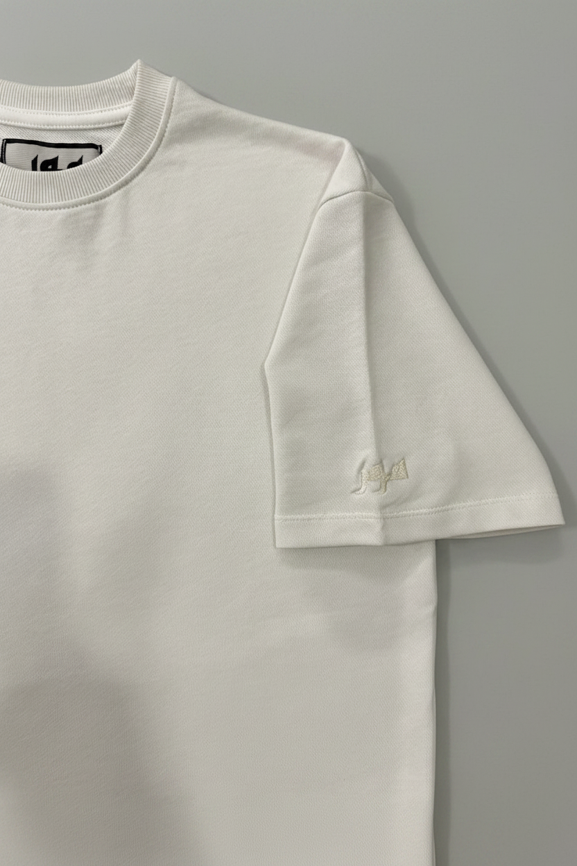 Ivory T-shirt Sleeve Detail
