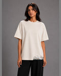 Oversized Terry Crew Neck ivory